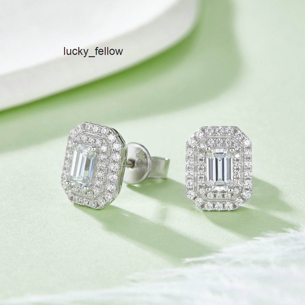925 Silver Moissanite Pendant Ring for Woman