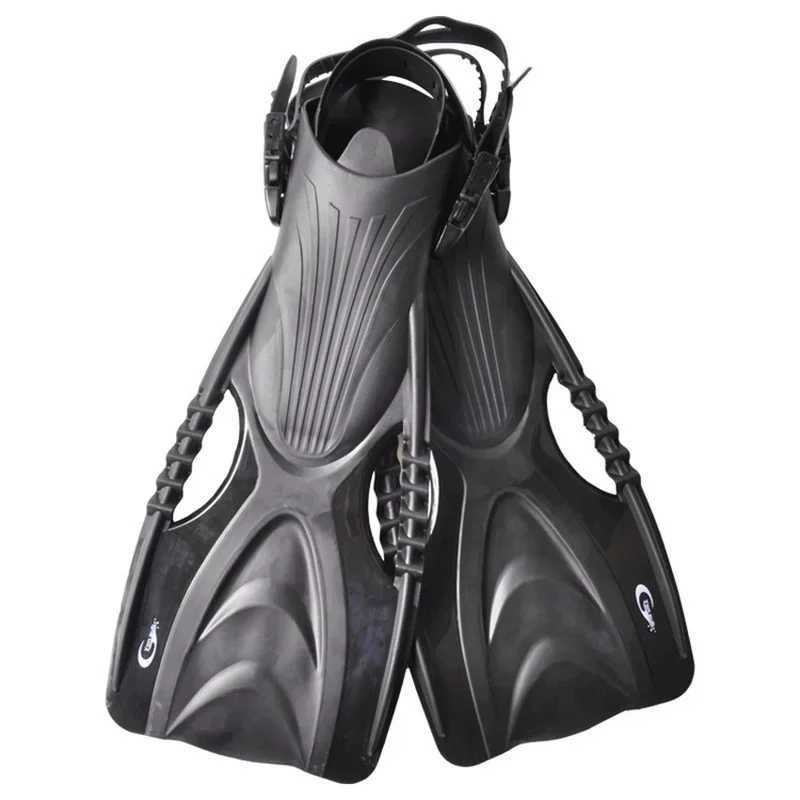 Professional scuba diving fins for adults adjustable open heel long blade flap flexible inflatable swimming finsY250412