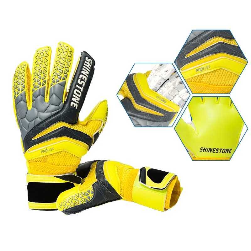 Professional childrens soccer goalkeeper gloves mens and womens soccer goalkeeper gloves anti slip thick latex gloves finger protectorsXJ250412