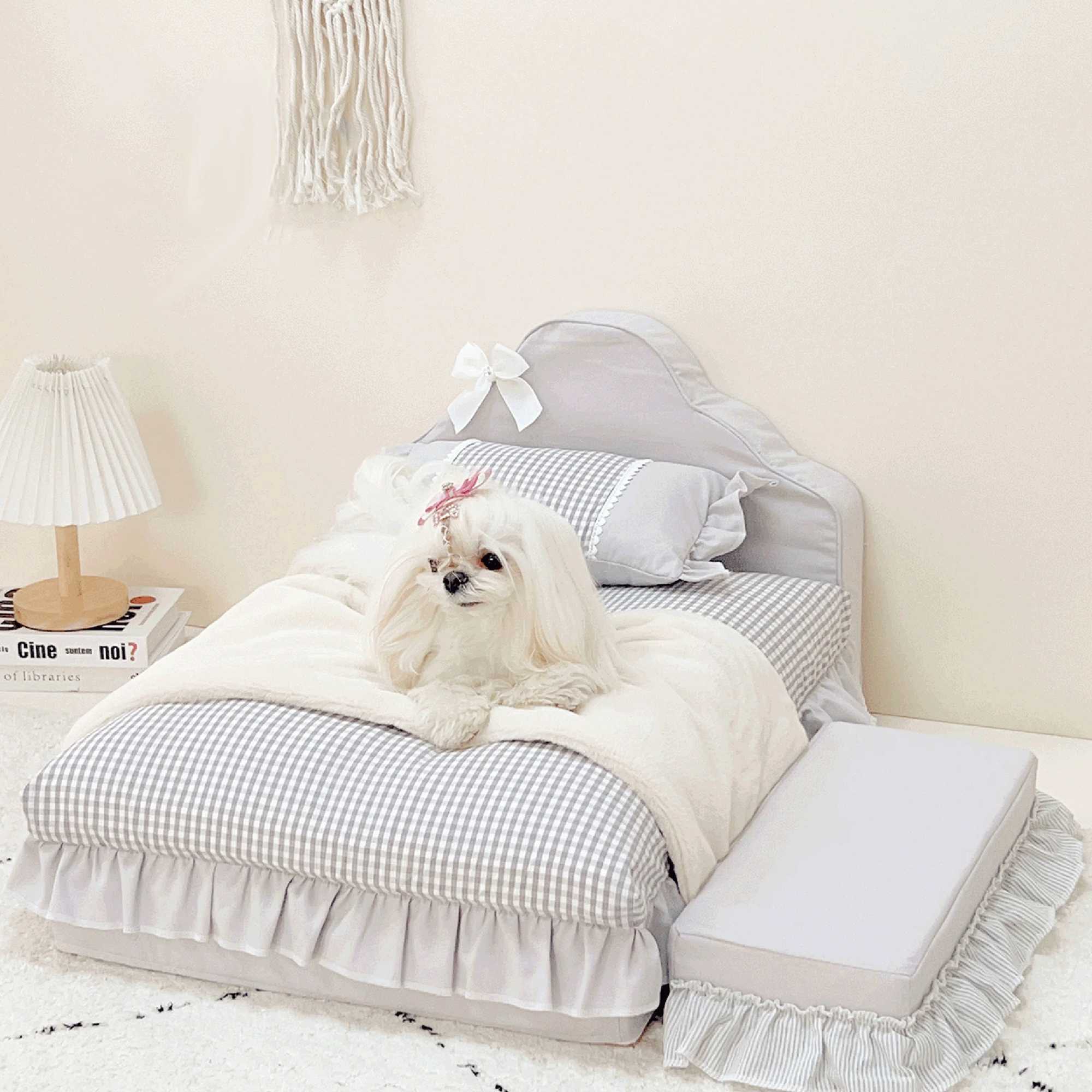 Pet Princess Bed Sofa Nest for Small Dogs and Cats - Pet Sofa Mat Plush Bed Sofa Nest Supplies Detachable X250412