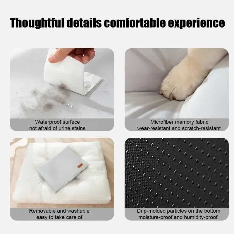 Summer dog bed soft waterproof pet sleeping mat suitable for small and medium-sized dogs cats anti slip and detachable dog bed pet supplies X250412