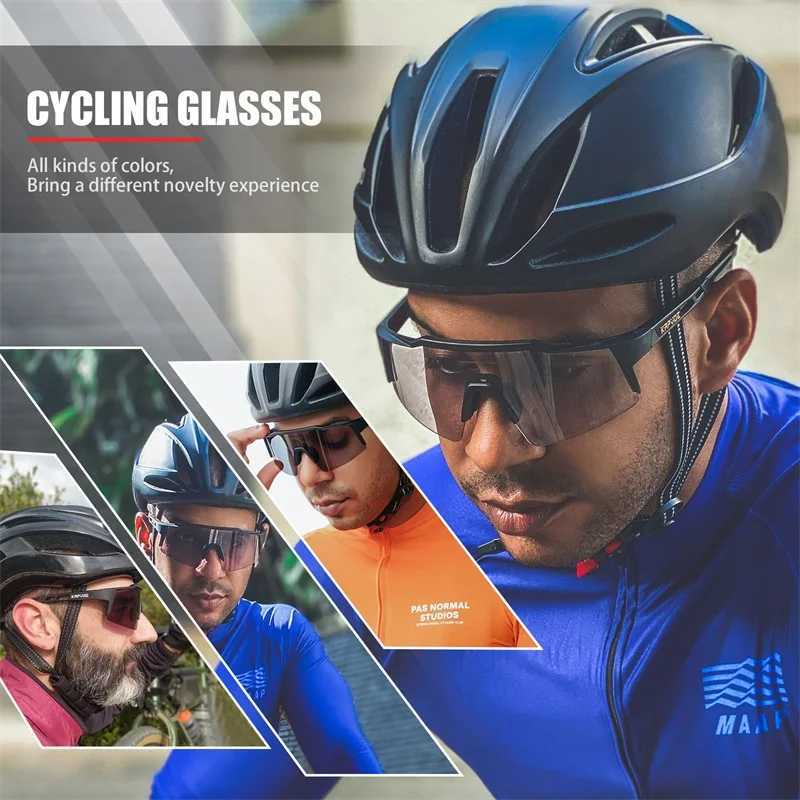 Kapvoe Photochromic Cycling Sunglasses for Men Women Bike Glasses Riding Driving UV400 Mountain Bicycle Goggles Eyewear SportsC250411