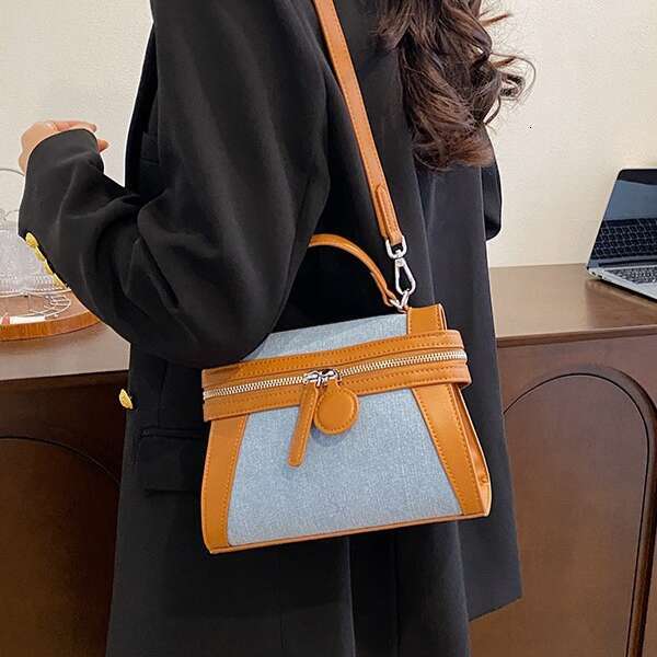 2025 Luxury Canvas Kelly Bag High Quality Designer Elegant Crossbody/Shoulder Bags Women Handbags Tote Color-Blocking Design