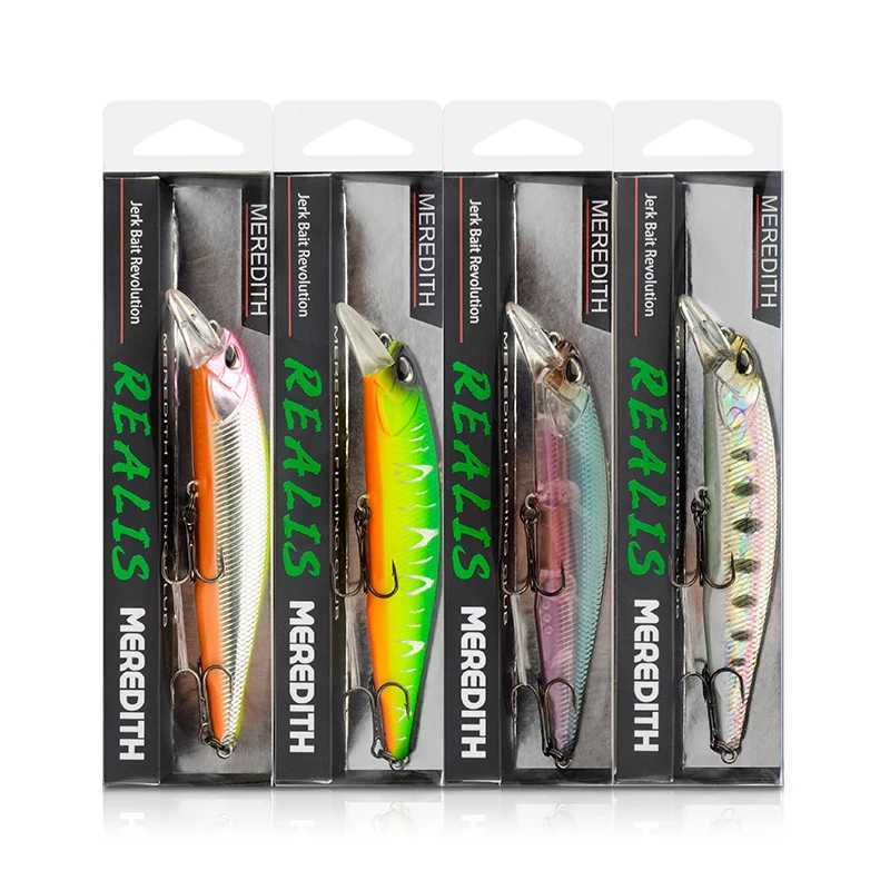 MEREDITH JERK MINNOW 100F 14g Floating Wobbler Fishing Lure 24Color Minnow Lure Hard Bait Quality Professional Depth0.8-1.0m Z250411