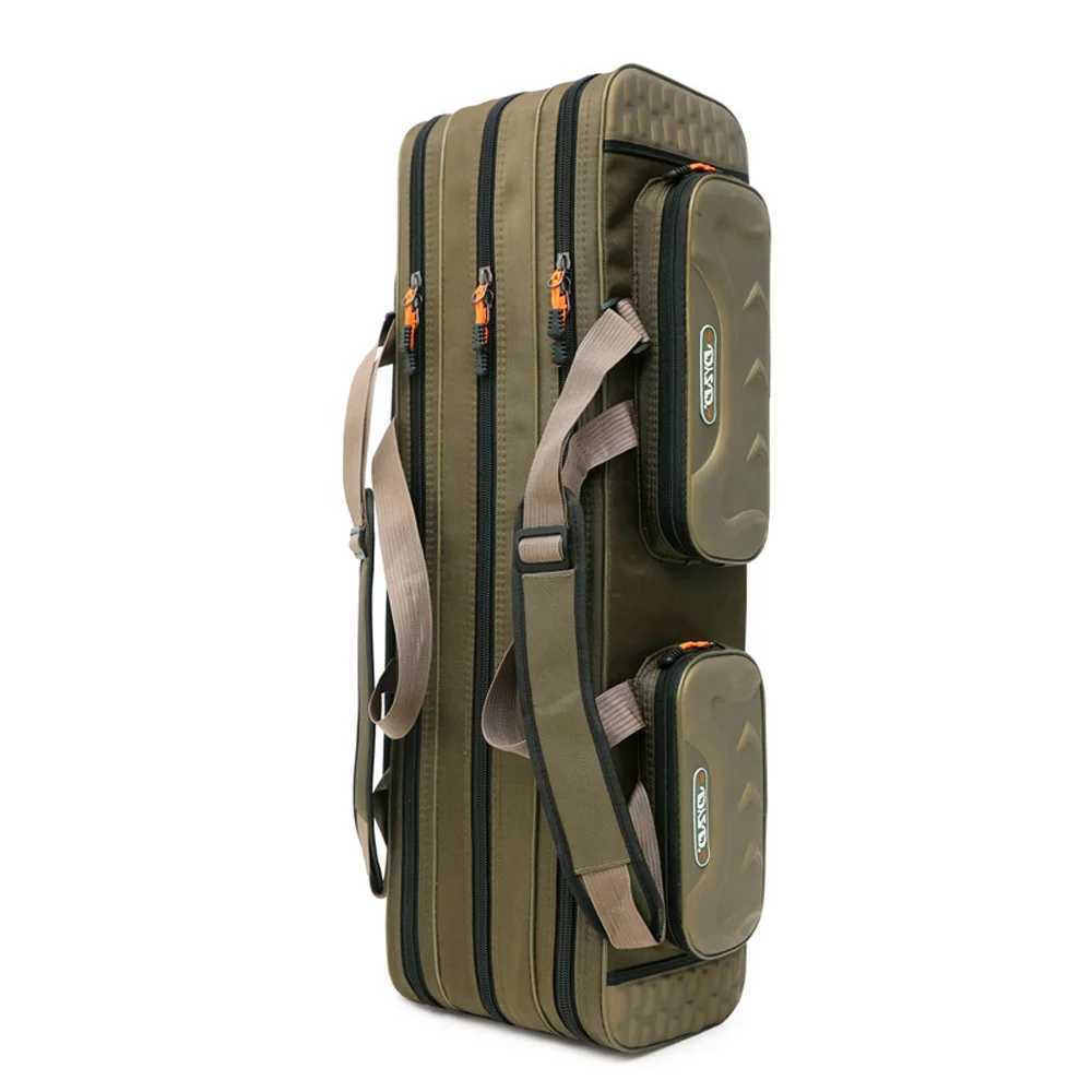 Multifunctional Fishing Rod Tackle Bag 2/3/4 Layers Light Travel Lure Rods Storage Case for Saltwater Freshwater Outdoor Bags Z250411