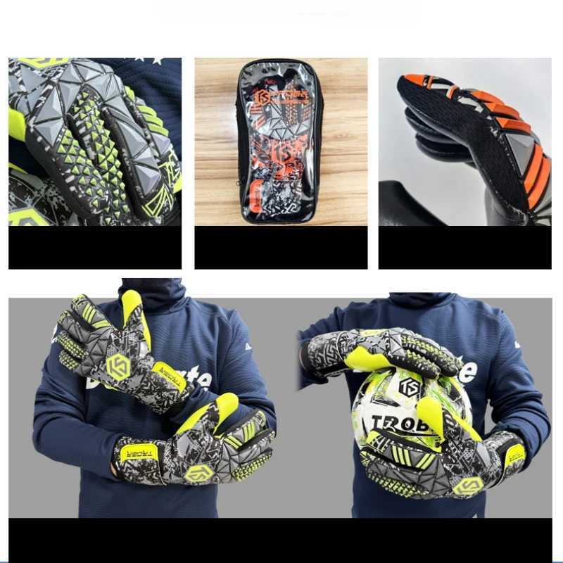 Professional football goalkeeper gloves for children and adults thick latex protection anti slip football goalkeeper football glovesXJ250412