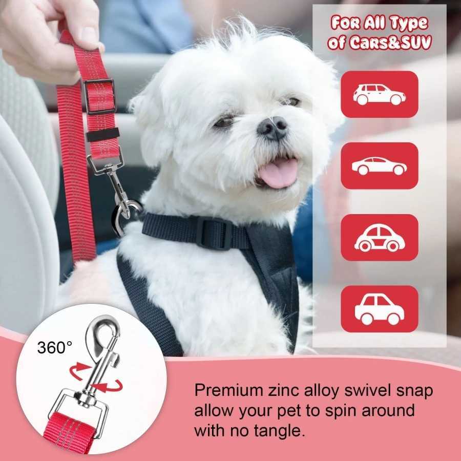 Pet Products Car Seat with Dog Belt Elastic Buffer Zone Reflective Safety Rope Dog Belt Y250412