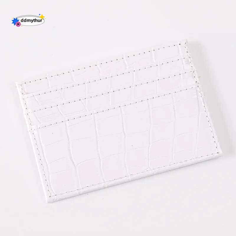 Crocodile Pattern Holder Wallet Pu Leather Thin Women's Business Credit Case Bag Student Id Bus Card Cover Purse ddmythur