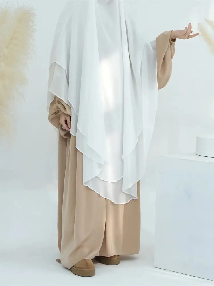 Eid al Fitr Dubai Chiffon Niqab Maxi Khimar Abaya Damen Islamic Headscarf Abayas Women Ka Muslim 250411