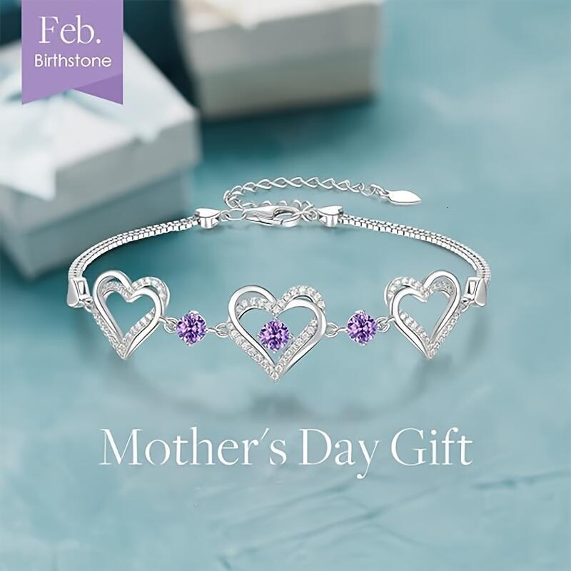 Elegant Heart-Shaped Zircon Bracelet - Sparkg Charm for Everyday Wear