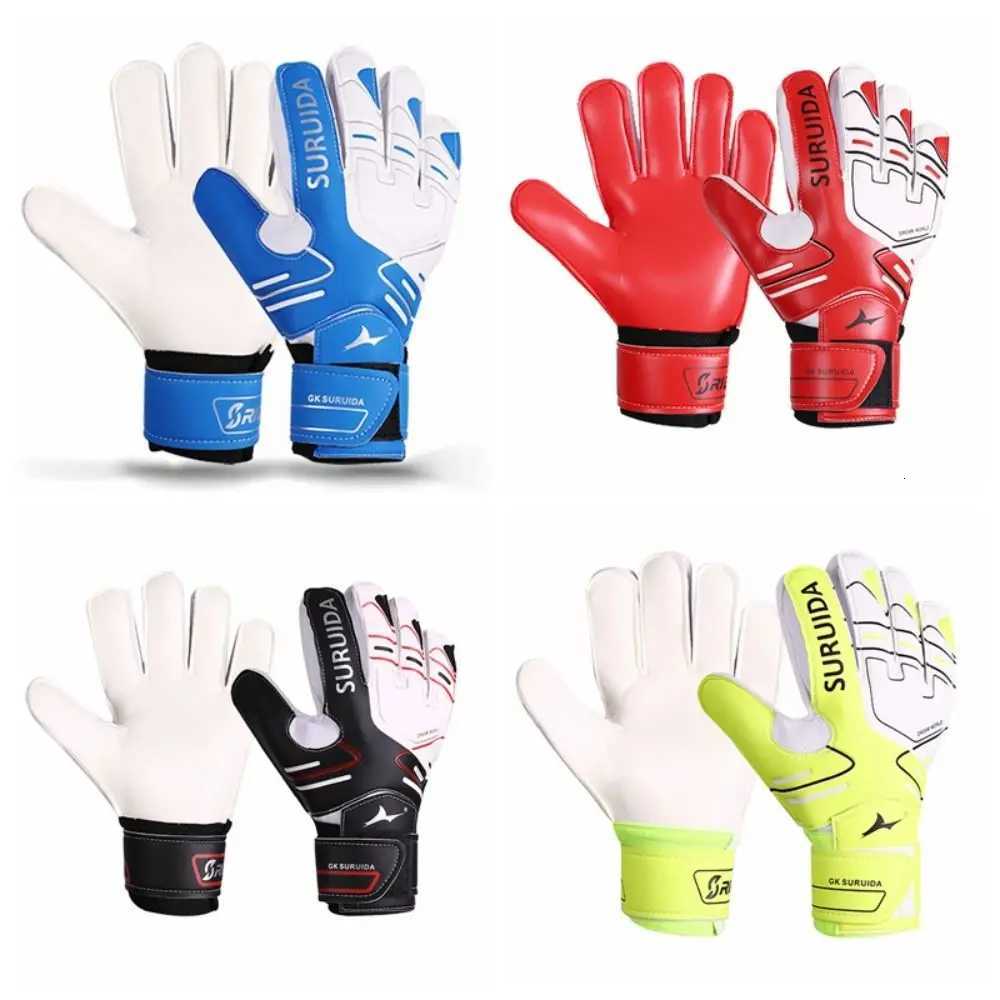 1 Pair Size 5-10 Goalkeeper Gloves Thickened Anti Slip Kids Football Goalie Gloves Latex Adjustable Game Goalkeeper GlovesW251112