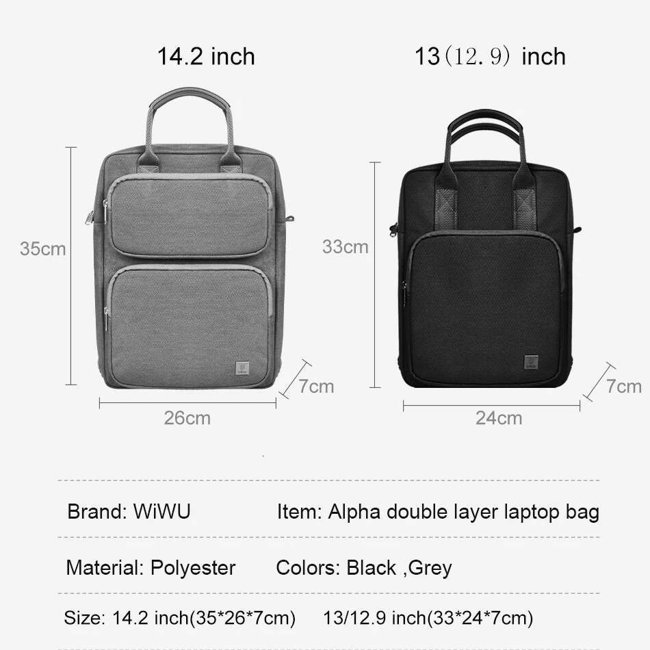 WIWU Laptop 13.6 M3 2025 Waterproof Shoulder Bag Book Air 2022 Carry Case For Ipad Pro 13