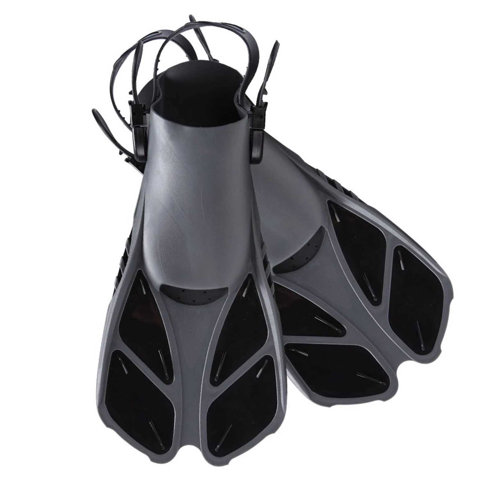 Flippers short adjustable swimming fins Scuba diving fins short mens inflatable swimming fins childrens flip finsY250412
