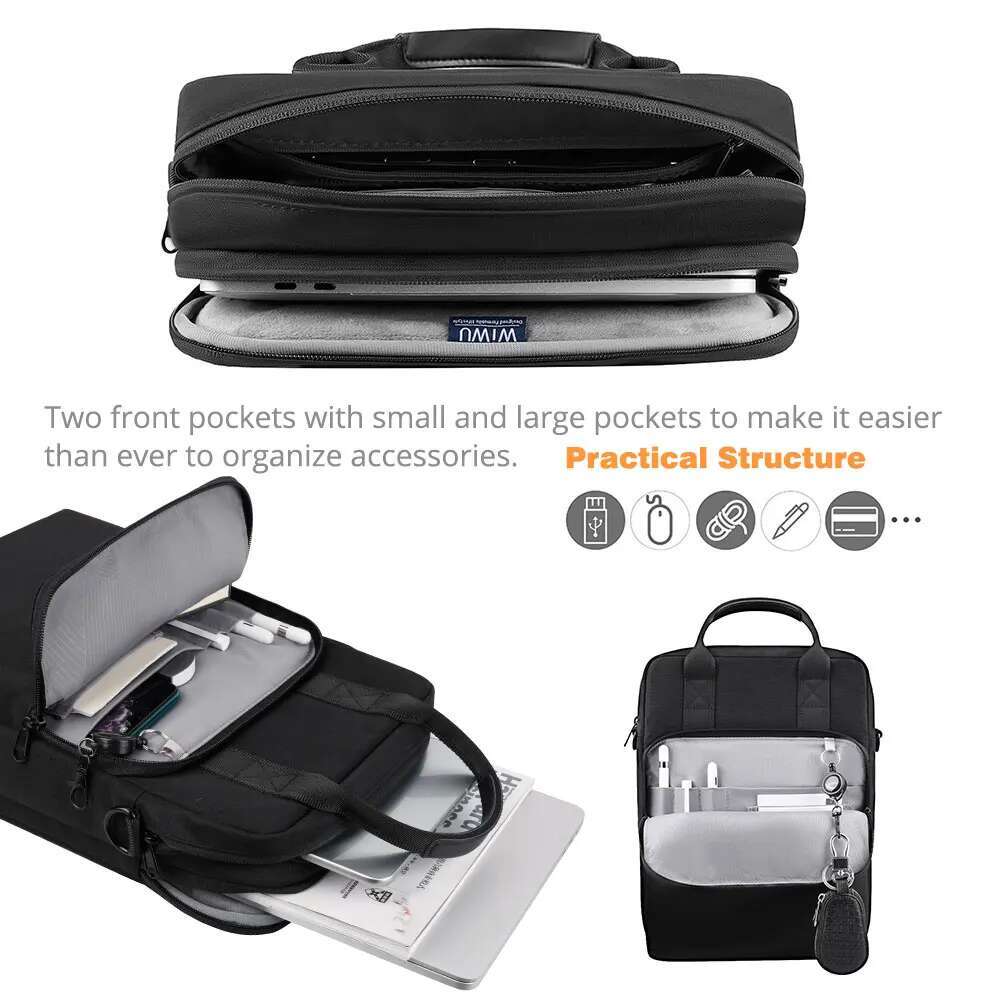 WIWU Laptop 13.6 M3 2025 Waterproof Shoulder Bag Book Air 2022 Carry Case For Ipad Pro 13