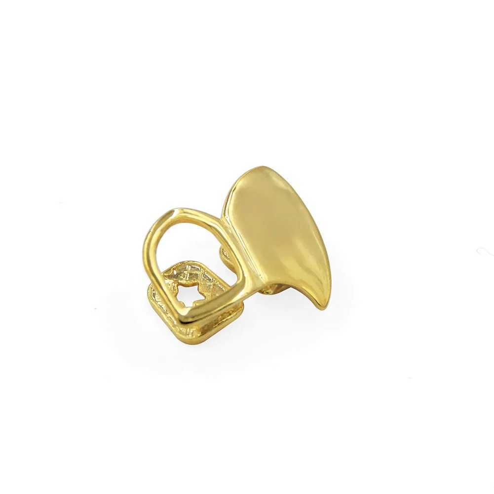 Hollow tooth decoration 18K gold-plated cross bar dental grill suitable for women men hip-hop style makeup role-playing jewelry W250412