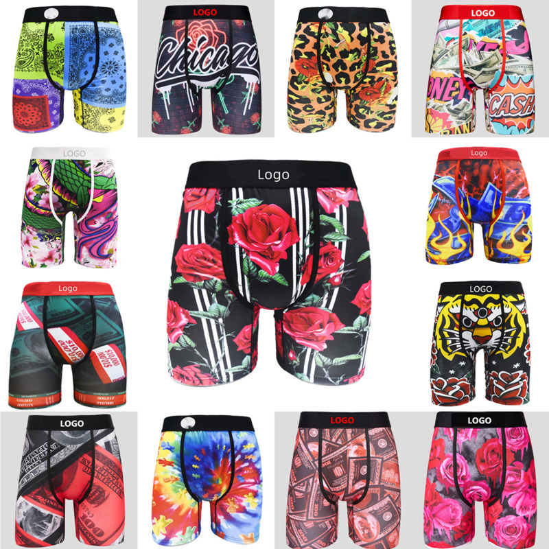 Mens Shorts Designer New Quick Drying Flat Corner Pants Cartoon Printing Underwear Fitness Sports Underwear Lengthened Underwear 147 Colours