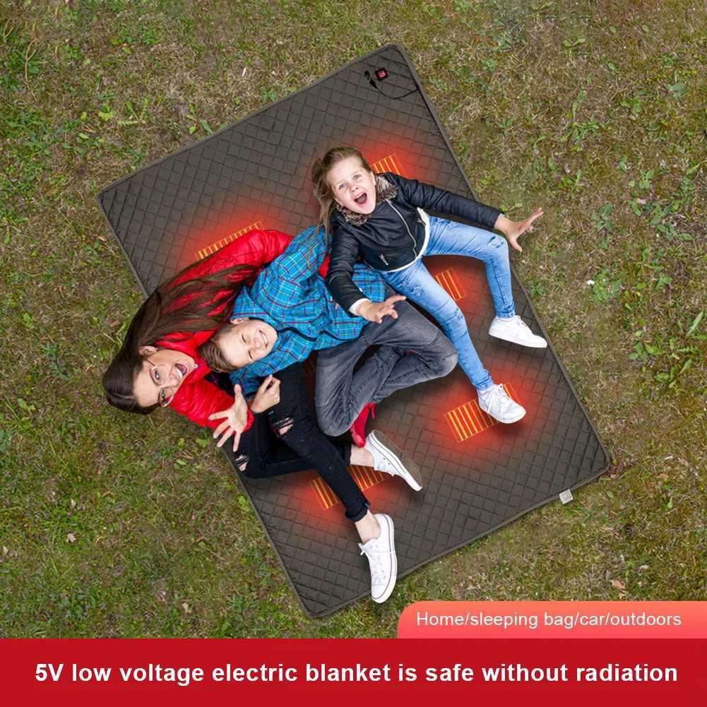 USB Sleeping Electric Heating Pad Heated Blanket Heated Cushion 3-Level Temperature for Outdoor Camping Heated Electric Mat Y251112