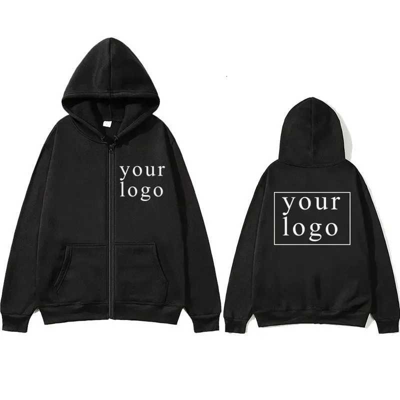 POD customization Chain hooded cardigan new fashion your own design brand /customized image replication anytime anywhereT251112