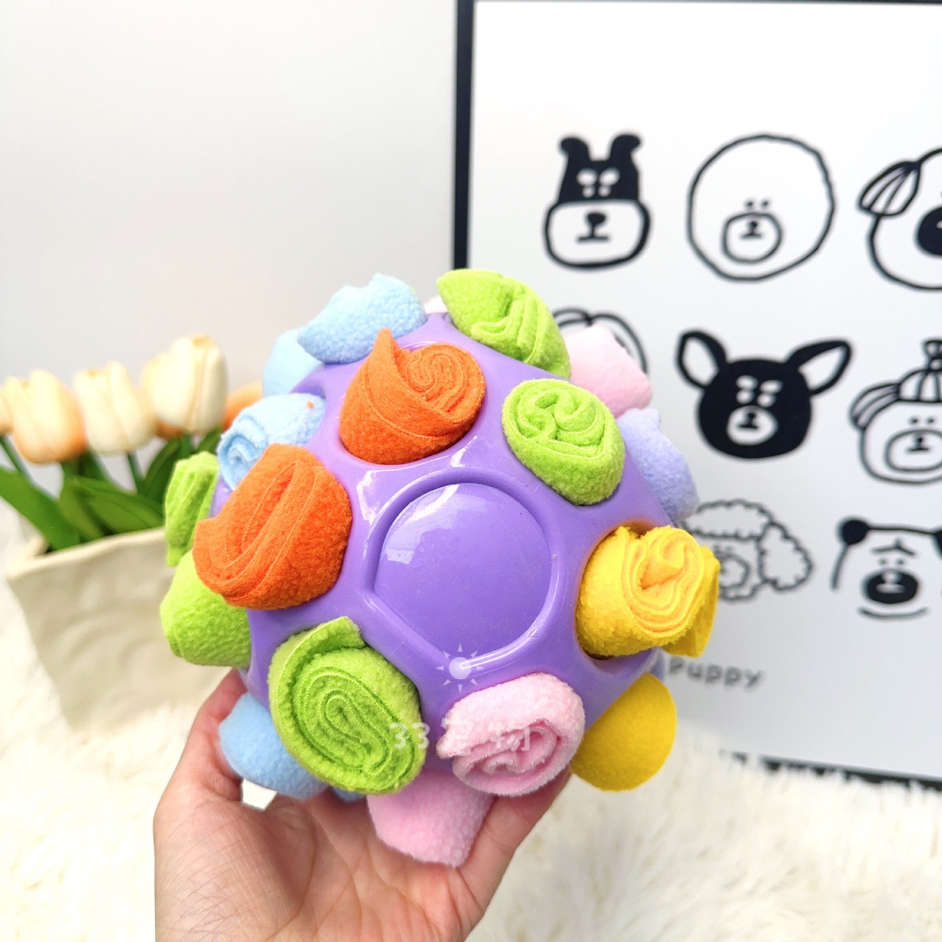 Pet dog sniffing ball, hidden food mat, puzzle resistant, bite resistant, explosive ball, rubber ball