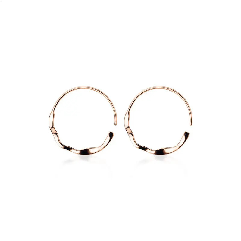 MloveAcc 100% pure silver jewelry Korean OL style minimalist circular ring earrings fashion jewelry 250409