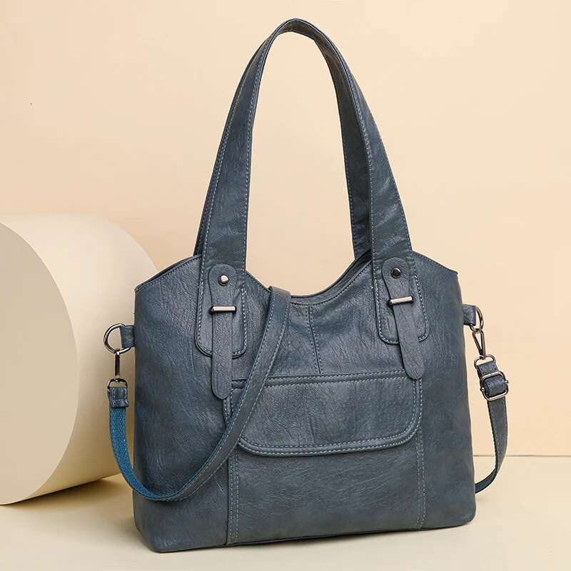 Soft Leather Handbags Designer Retro Crossbody Bags For Women 2023 New Large Capacity Ladies Shoulder Messenger Bag