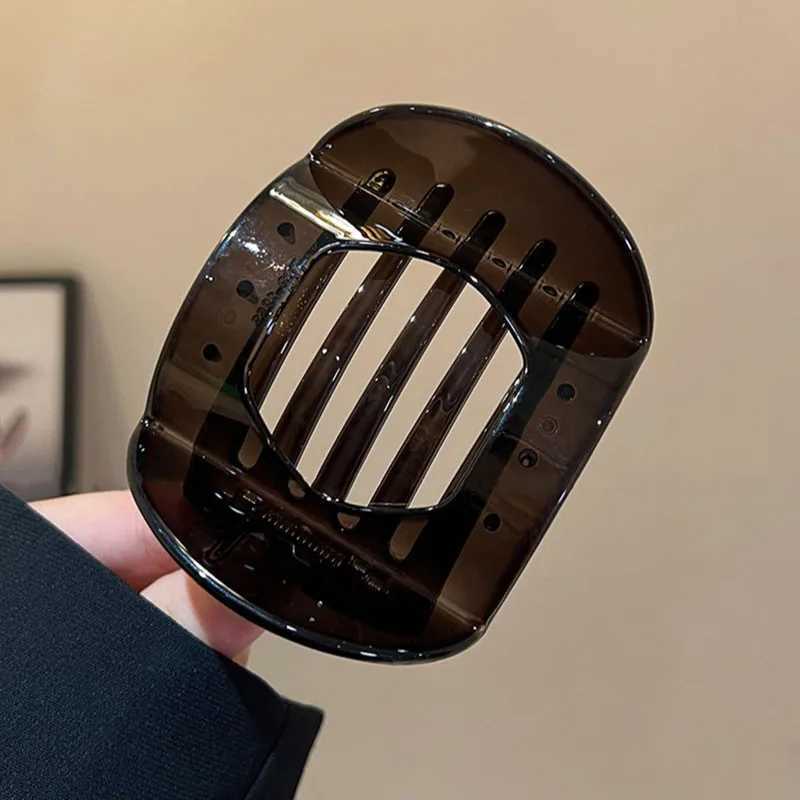 New Fashion Korean PC Womens Hairclip Anti slip Hair Accessories Retro Curved Duck Claw Hairclip Girl Bucket Y2504012