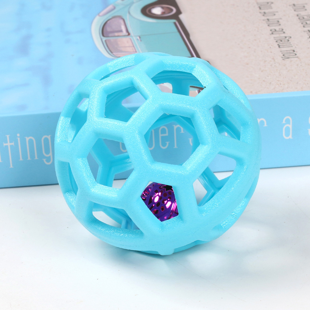 Pet toys bite hard hollow ball TPR plastic ball toy Teddy Shiba Inu Golden Haired Bell Ball Dog toy