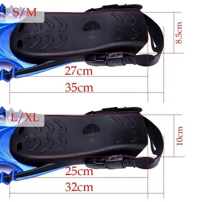 Scuba diving fin open heel flipper with adjustable strap suitable for adult swimming equipmentY250412