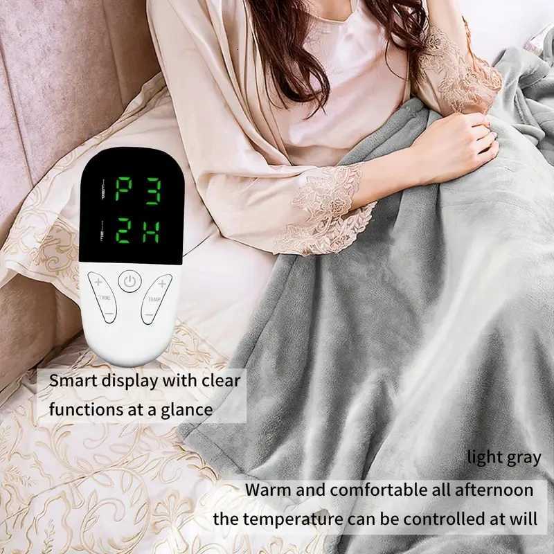 150x180cm Heated Blanket-Electric BlanketSoft Heated Throw Blanket with 6 Heating Levels 4 Hours auto-Off Y251112