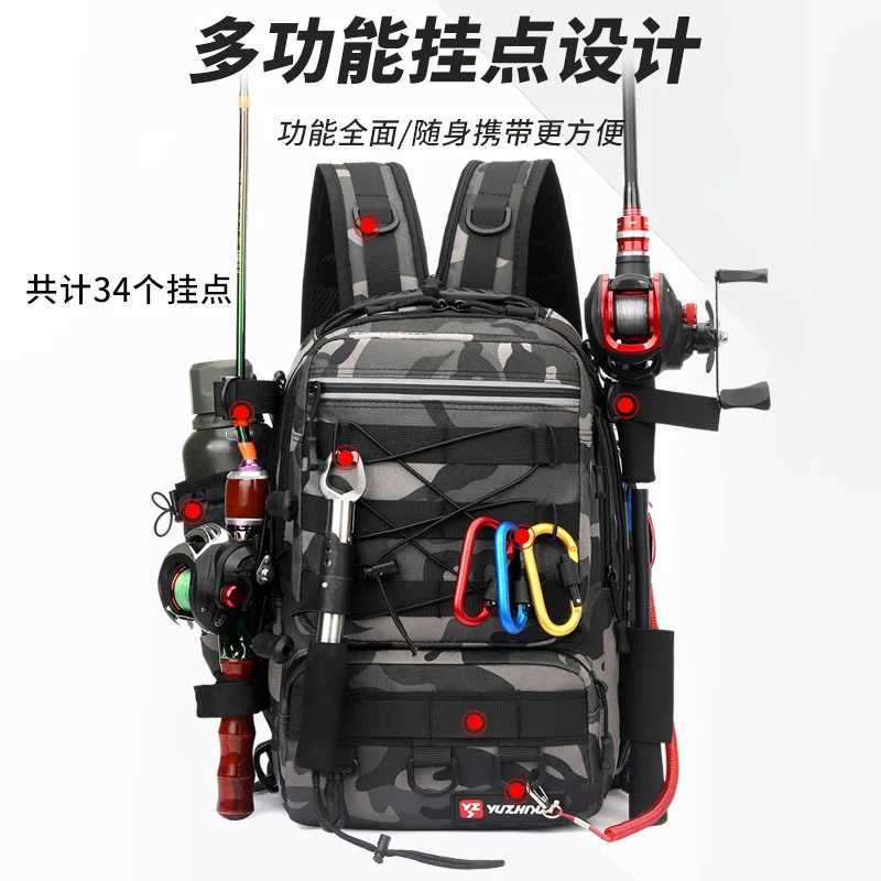 Travel Outdoor Backpack Sport Fishing Bag Large Capacity Backpack Crossbody Bag Camouflage Tactical Pack Y447 Z250411