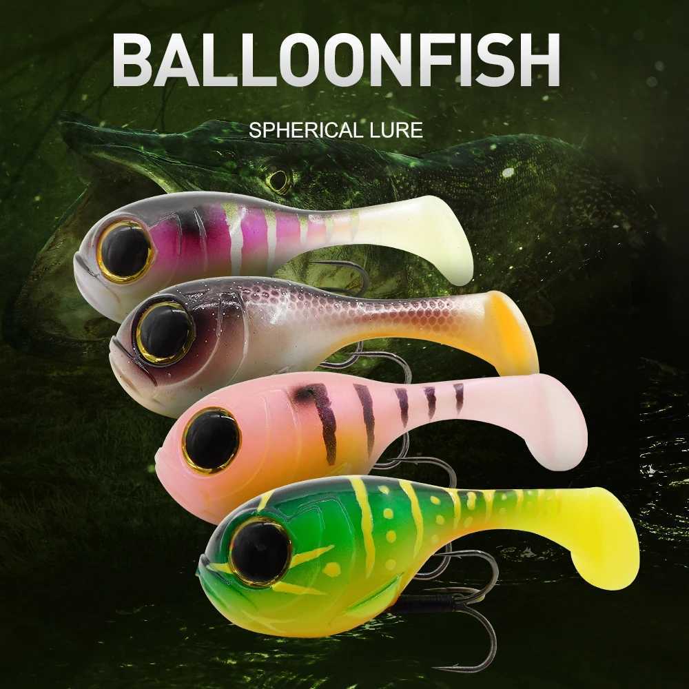 ESFISHING Silicone Soft Bait Balloonfish 82mm24g 1pcs Deraball with Quality Hook Pesca Artificial Fishing Lure Tackle Z250411