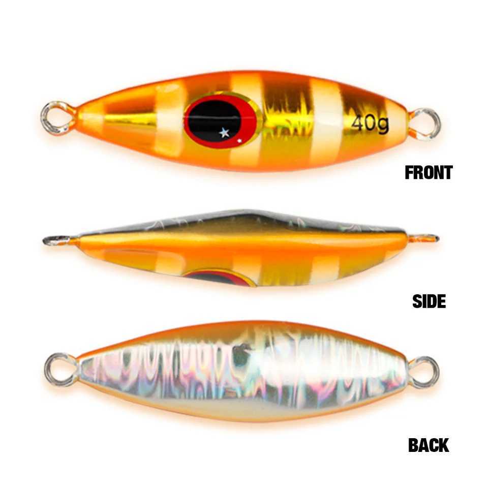 Thorforce 10 20 30 40 60 80 100 120G Luminous Metal Jigging Lure Shore Casting Slow Fall Bee Pitch Jigs Pesca Fishing Lure Z250411