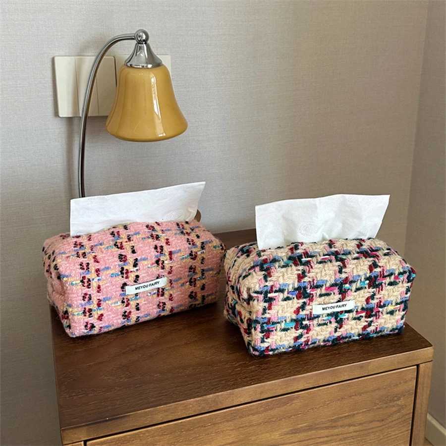Nordic Tissue Box Cloth Art Simple Living Ro Paper Holder Desktop Napkin Box He Use Y251112