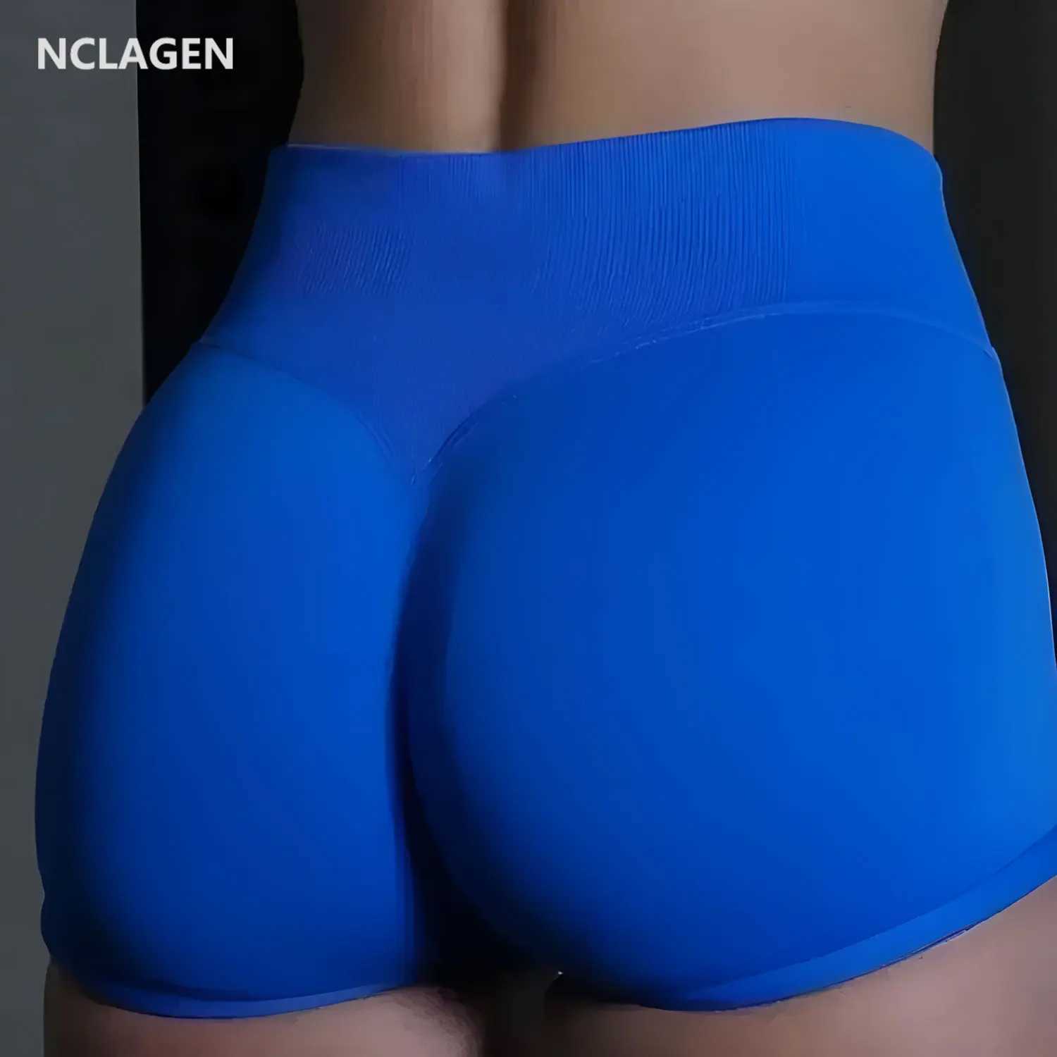 NCLAGEN Impact Shorts Womens Seamless Fitness Clothing Yoga with Cycling Exercise Legs Running Clothing Scrunch Hip Tight Y250412