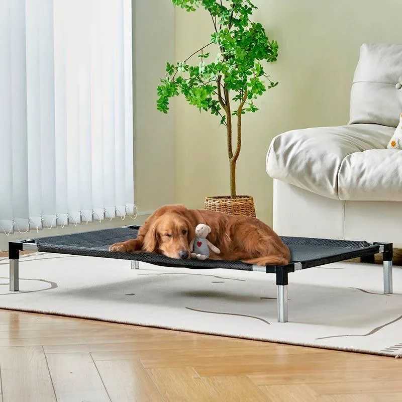 Folding pet camping bed for dogs cat house high detachable and washable cat bed for dogs X250412