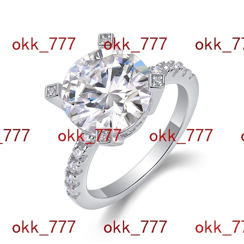 De 5CT Moissanite Wedding Ring D Color Full Moissanite Bands 5ct 925 Silver VVS1 Moissanite Women Ring with Certificate