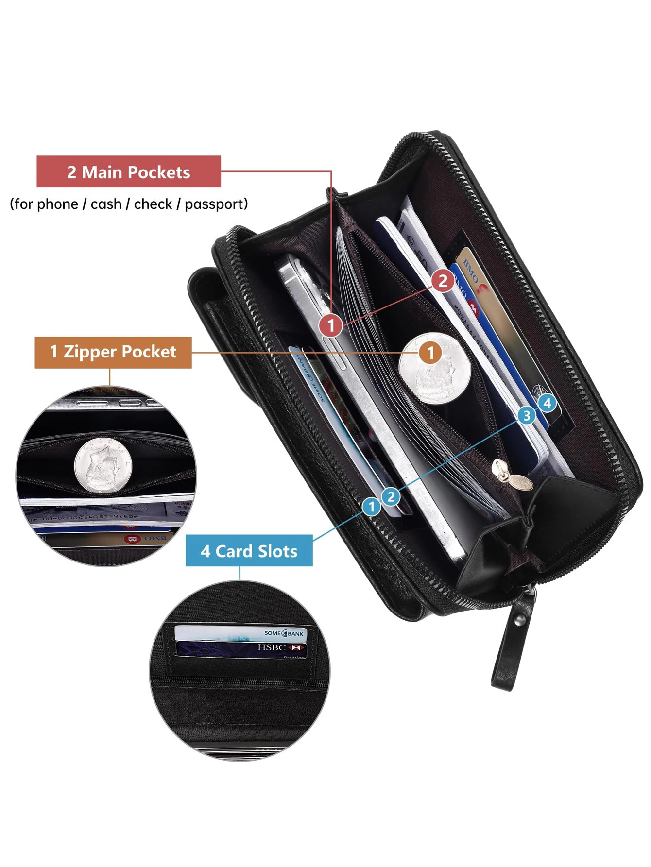 MIYIN Multi functional retro style PU leather crossbody bag fashionable solid color mobile phone bag womens casual shoulder bag 251112