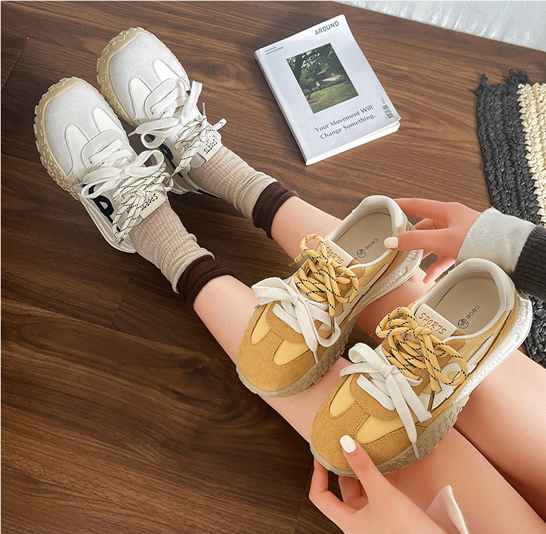2025 Spring Collection Chunky German Military Sneakers - Genuine Leather Unisex-Design Women's Athletic Shoes
