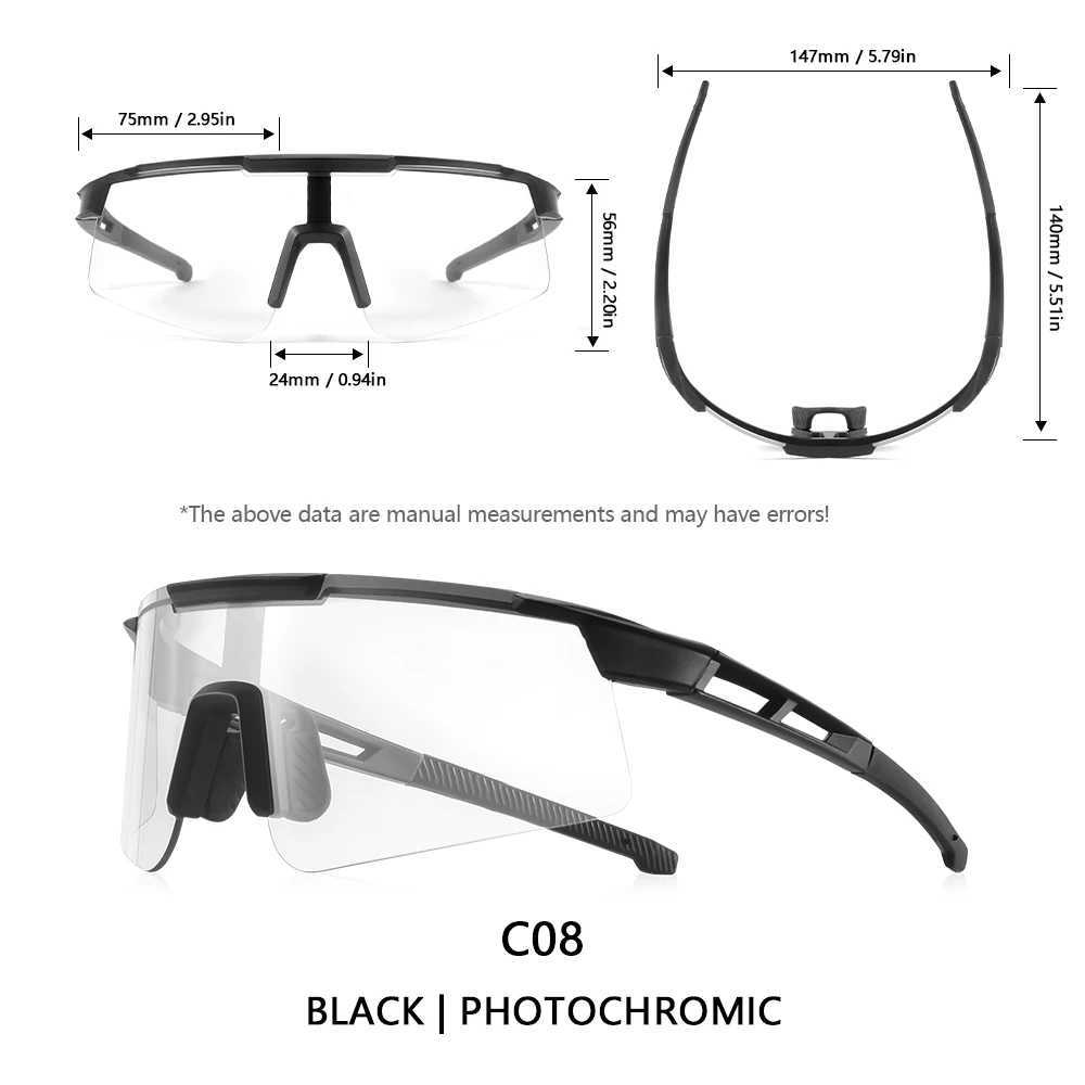 CRIXALIS Outdoors Sports Photochromic Sunglasses for Men Women Oversized Goggles Sun Glasses Male Riding Shades Female UV400C250411