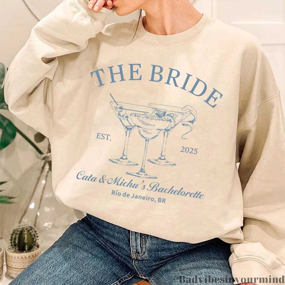 POD customization Location And Name Custom Bachelor Party Sweatshirt The Bach Club Bachelorette Print Comfort Sweatshirt Daily Trendy StreetwearT25111