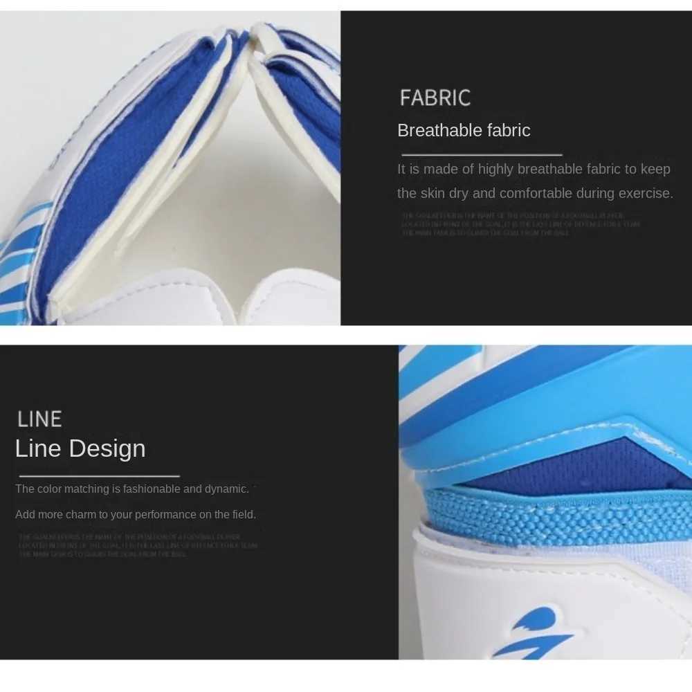 1 Pair of Wear-resistant Football Gloves Anti-slip Thick Latex Goalkeeper Training Gloves Excellent Non-SlipW251112