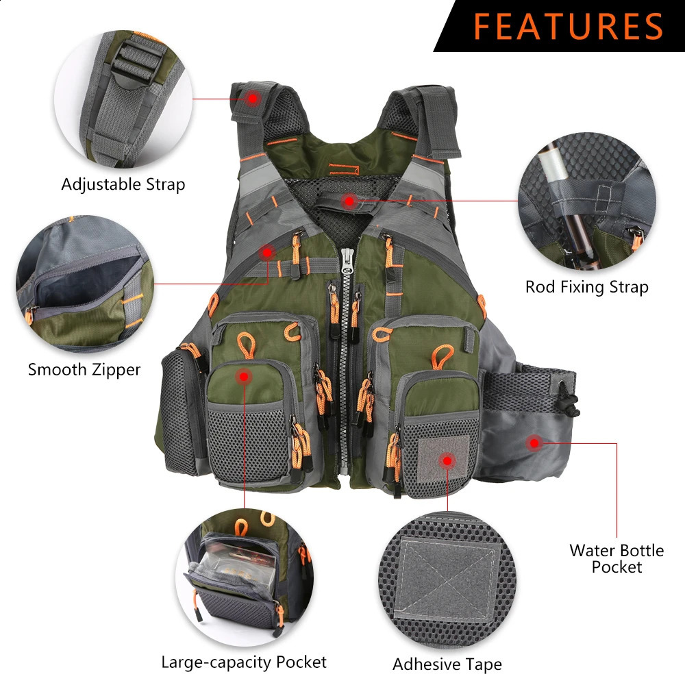 Lixada Outdoor Fishing Vest Sailing Life Jacket Vest EPE foam Floating Kayak Sport Safety Jacket Swimming Pesca All for Fishing 250411