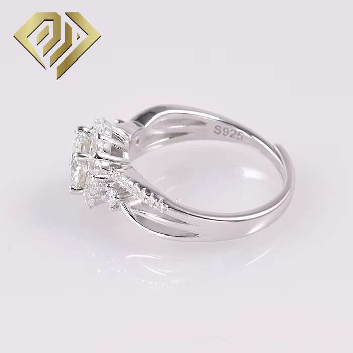 Moissanite Ring Gold Diamond Engagement Ring