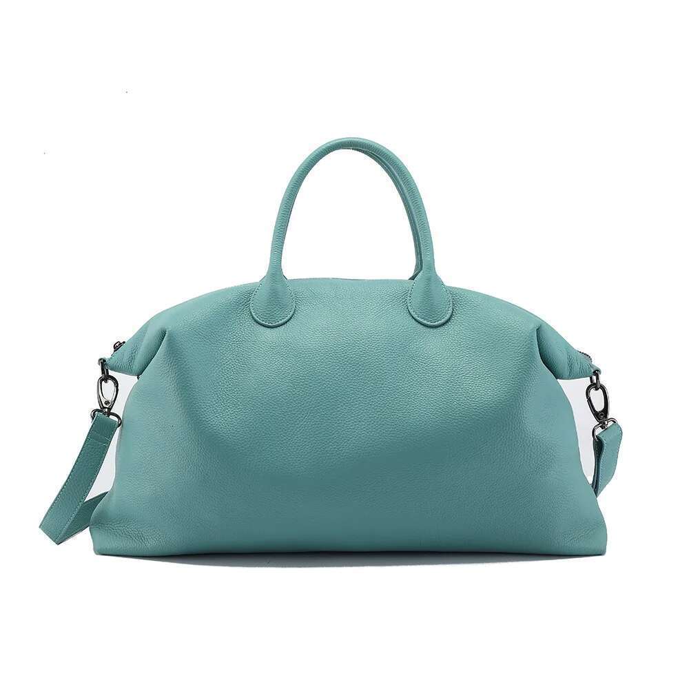 Designer Bag Genuine Leather 50Cm Tote 2025 Classic Capacity European American Boarding Trip Large Bag Head Layer Cowhide Handbag