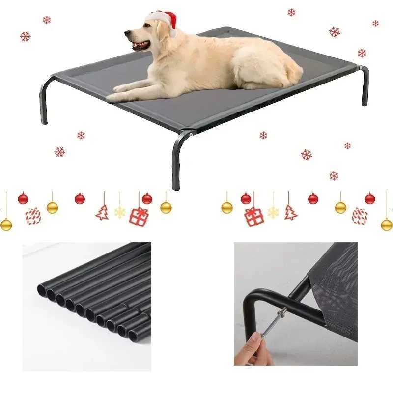 Pet bed dog cat folding pet camping bed breathable mesh fabric washable outdoor pet bed pet dog bed pet dog bed X250412