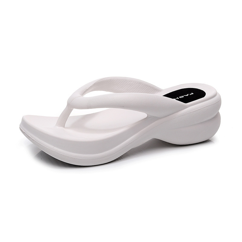 Herringbone with thick soles, women's vacations, beach outings, summer new clip on slippers