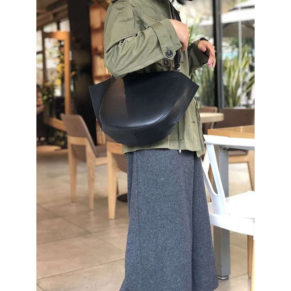 Women Shoulder Handbag Black Casual Soft Cow Split Leather Fashion Single Crossbody Bags Designer Solid Color Ladies Sg Bag
