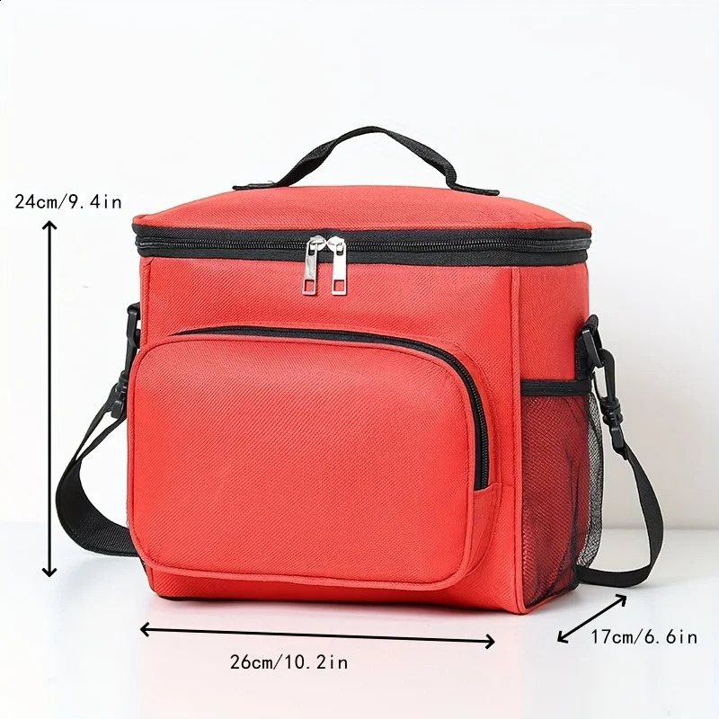 Portable bento bag with rice insulated large capacity cross body insulated bag 250410
