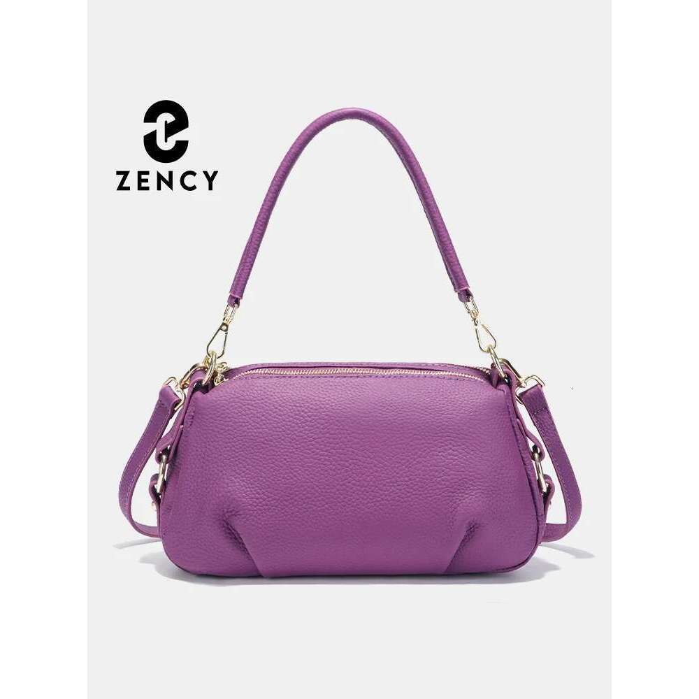 Designer Bag Zency Women's Genuine High Quality Small Simple Pillow Handbag Female Shoulder Crossbody Ladies Leather Bag