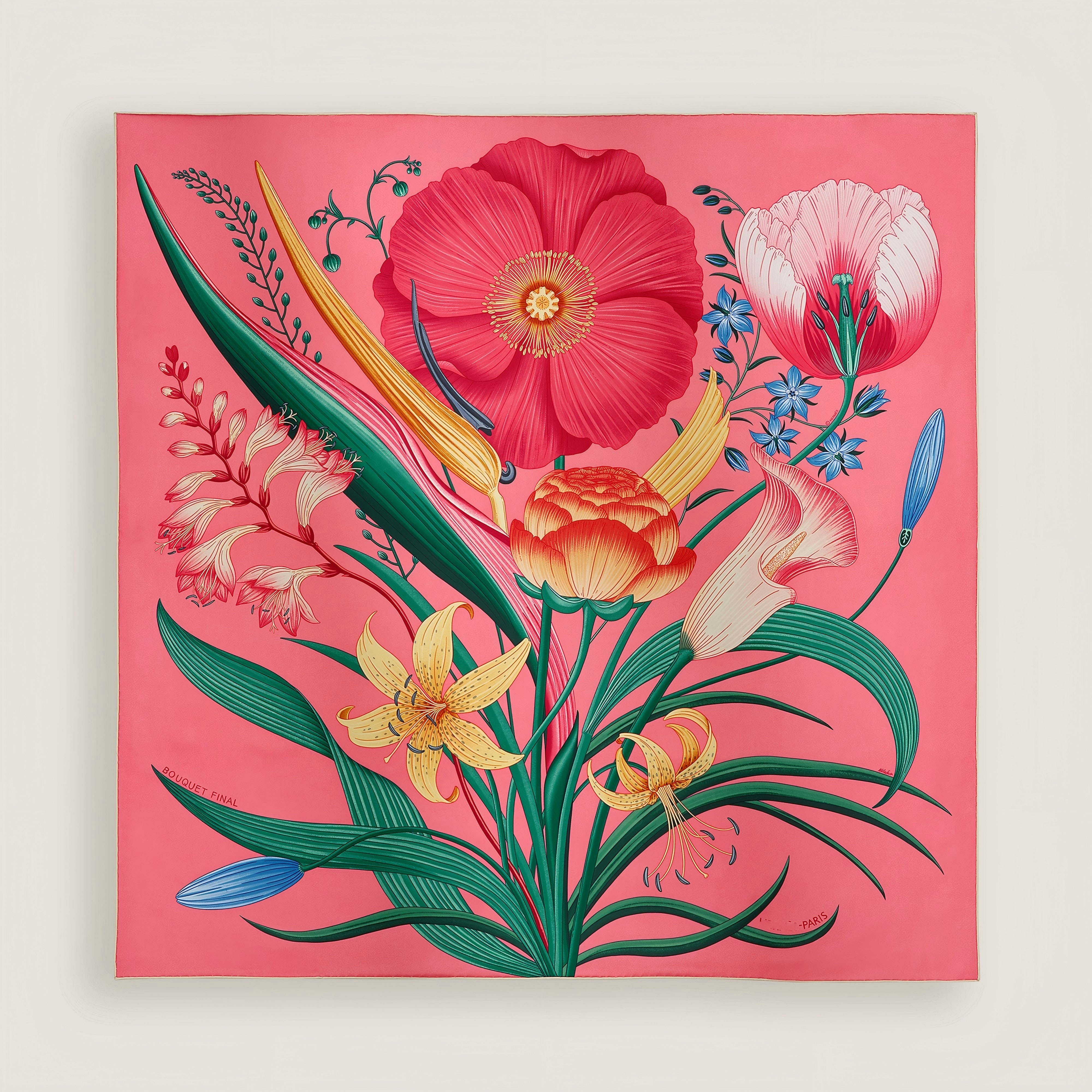 H004283S 01 Designer silk scarf Top silk scarf square new style silk womens ribbons for work travel outdoor Soft pink scarf premium birthday gift size 70cm 80cm 90cm